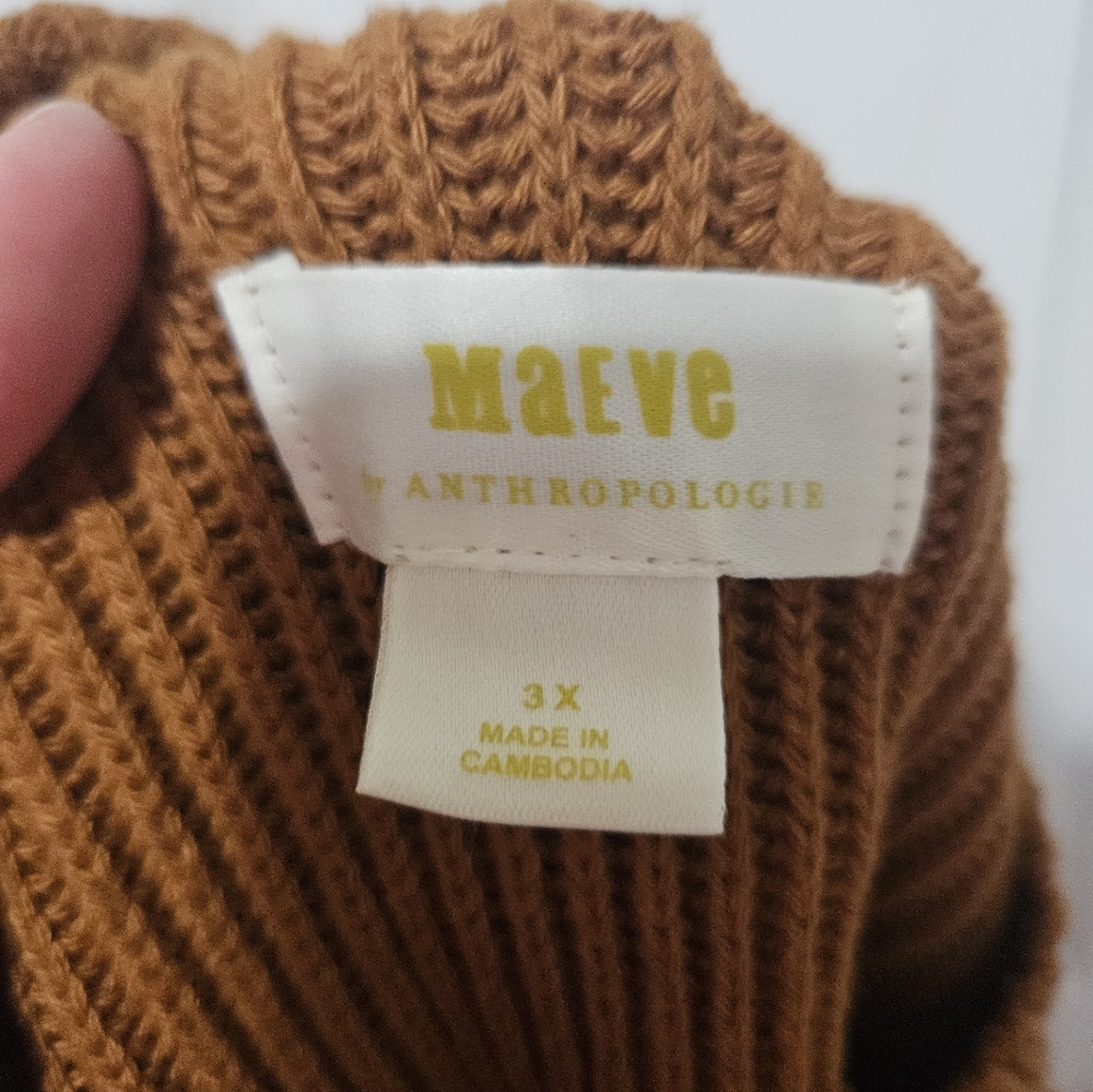Maeve Anthropologie Ribbed Sweater 3X - Picture 4 of 6